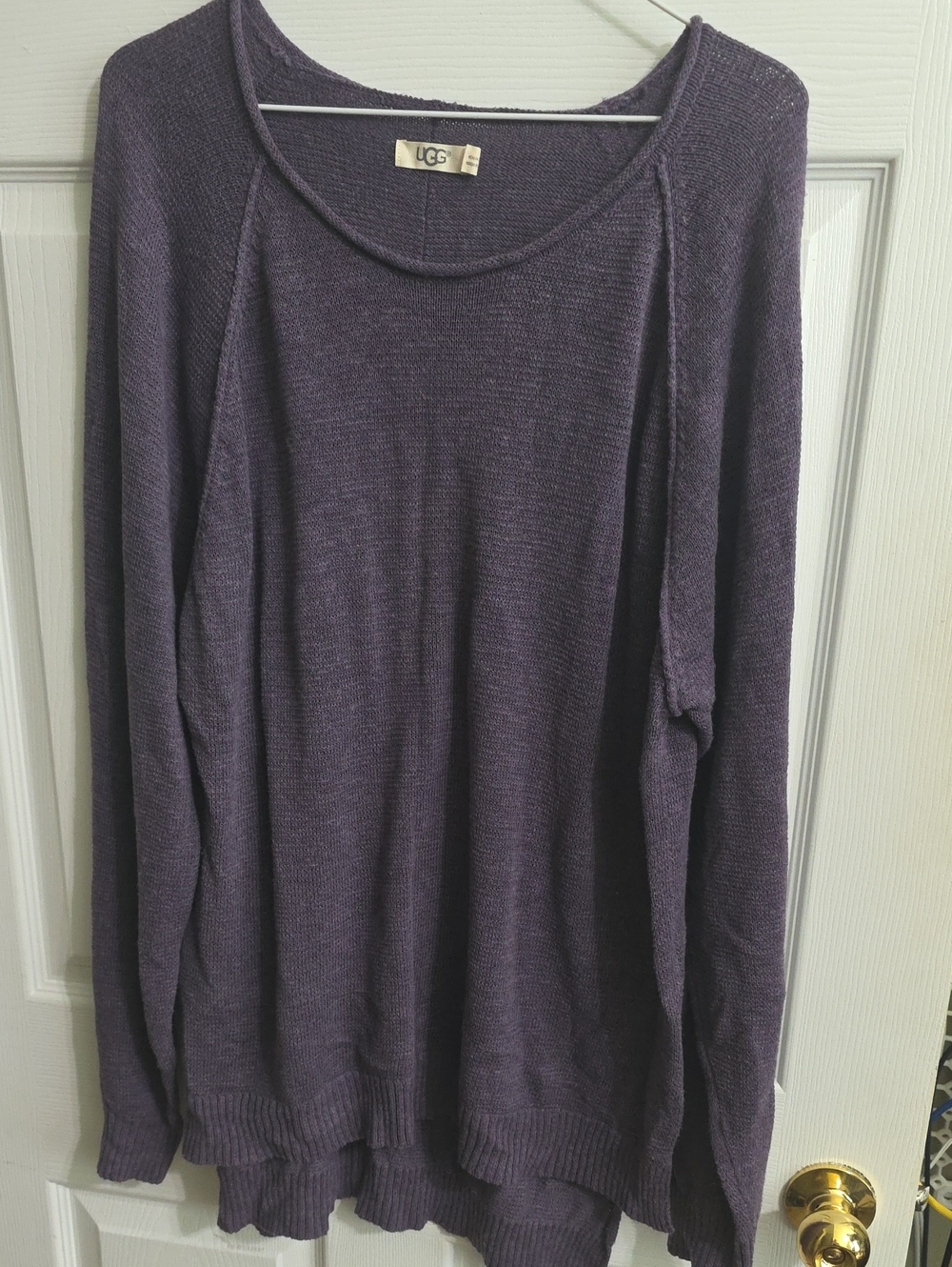 UGG Lightweight Purple Knit Scoop-Neck Sweater